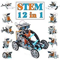 Los mejores  - Juguetes Stem para niños de 8 años Kit de Robot Solar 12 en 1 Aprendizaje Educativo Ciencia Construcción de Juguetes con…